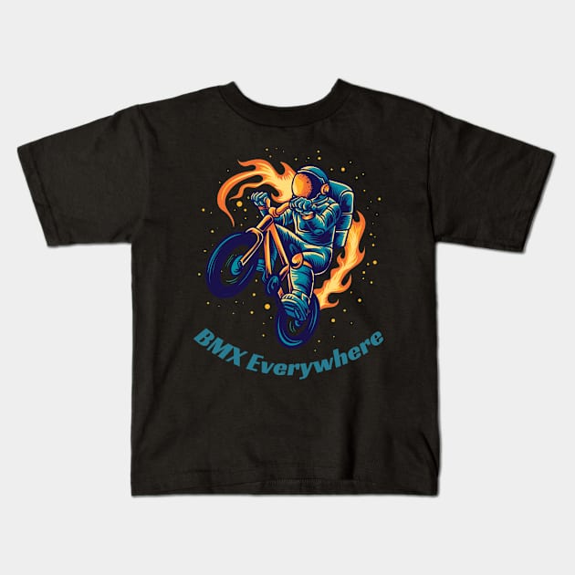 BMX everywhere Kids T-Shirt by FunartsbyM